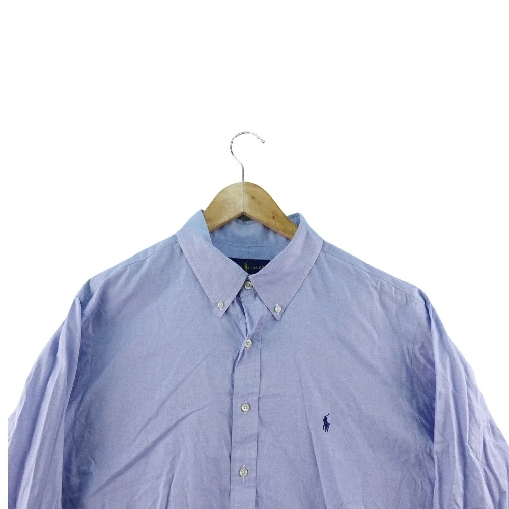 Ralph Lauren Men's Button Down‎ Shirt Long Sleeve Blue Size 18-46 Classic Fit
